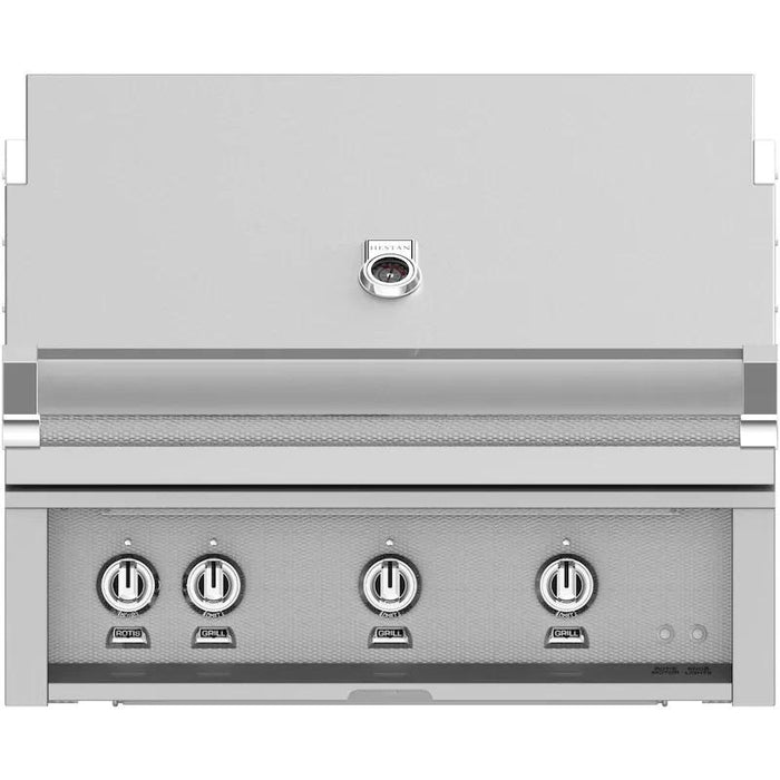 Hestan 36" Built-In Grill with 2 Trellis Burners and Rotisserie, NG, Steeletto/Stainless Steel