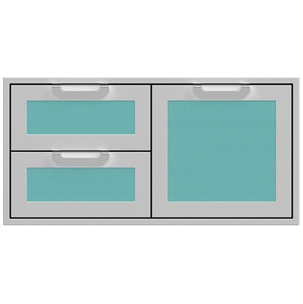 Hestan 42" Double Combo Storage Door/Drawers, Marquise Panels