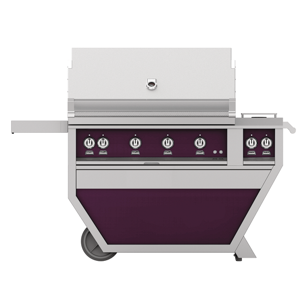 Hestan 42" Grill with 4 Trellis Burners and Rotisserie, Deluxe Cart