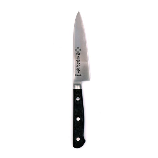 Kikuichi Semi-Stainless 5" Petty Knife, 12 cm - Faraday's Kitchen Store