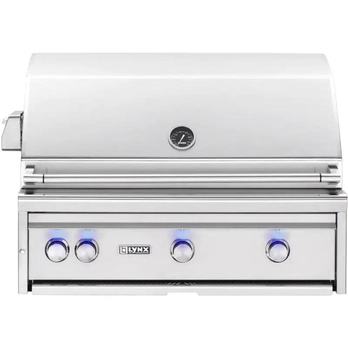 Lynx Pro 36" Built-In NG Grill with One Infrared Trident Burner and Rotisserie