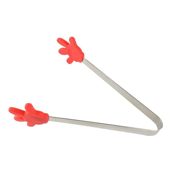 Kitchen Tongs Mini Stainless Steel Tongs With Hand-shaped Silicone Head  Stainless Steel Non-slip Mini