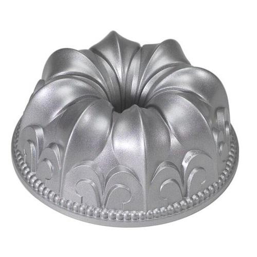 Nordic Ware Cast Aluminum Nonstick Fleur de Lis Bundt Cake Pan
