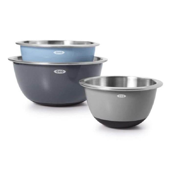 OXO 3-Piece Stainless Steel Mixing Bowl Set