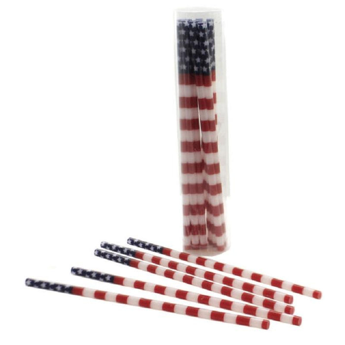 One Hundred 80 Degrees Patriotic American Flag Paper Straws - 20 Pack