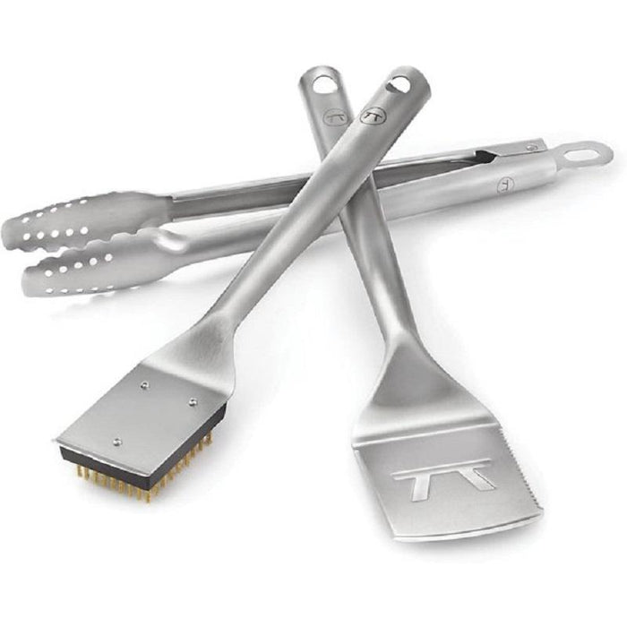 Outset Lux 3-Piece Stainless Steel BBQ Tool Set