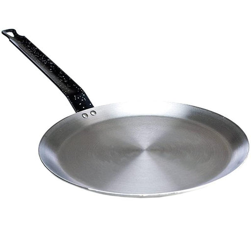 Paderno World Cuisine Black Carbon Steel Chestnut Pan with Oversized  Handle, 11IN