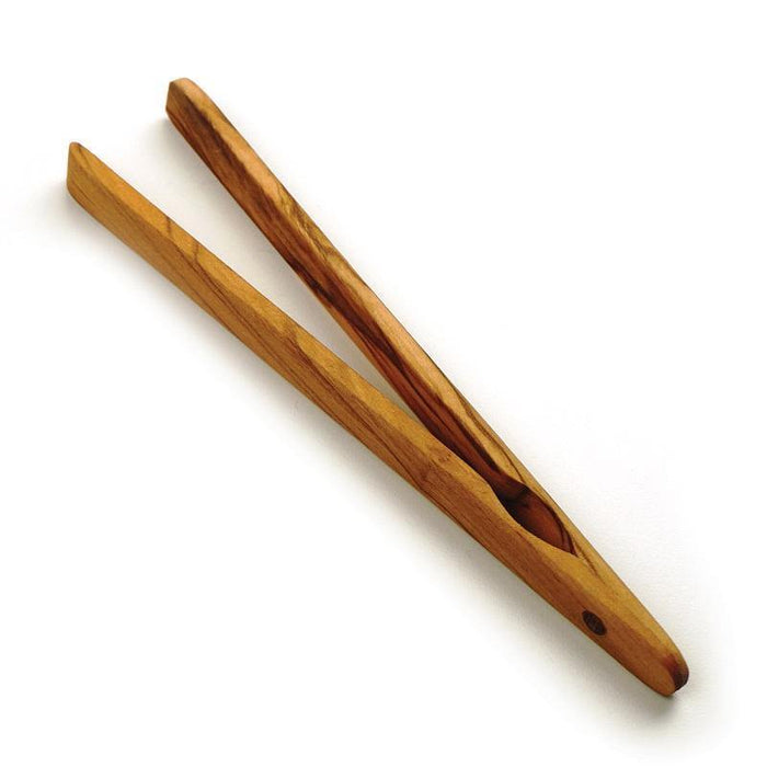 RSVP Olive Wood Toast Tongs - Faraday's Kitchen Store