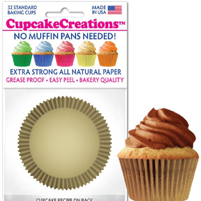 Siege Gold Cupcake Liners - 32 Pack