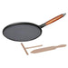 Staub Cast Iron 11" Crepe Pan with Spreader - Faraday's Kitchen Store