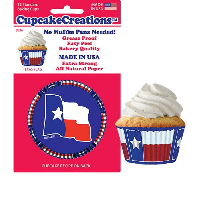 Texas Flag Cupcake Liners 32/Pack