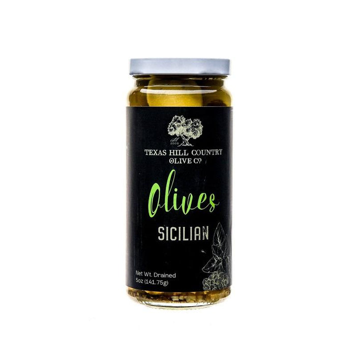 Texas Hill Country Sicilian Stuffed Olives - 8oz.