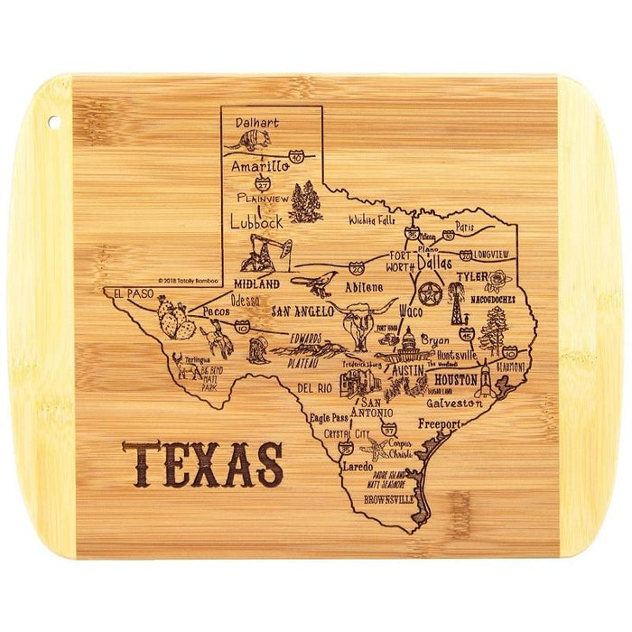 Totally Bamboo Slice of Life Texas Charcuterie Board