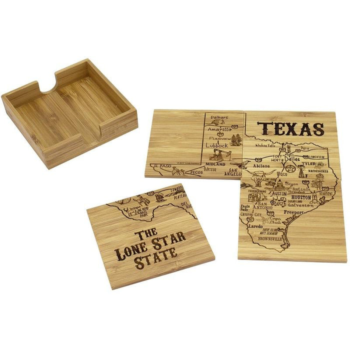 Totally Bamboo Texas Puzzle Coasters - Set of 4