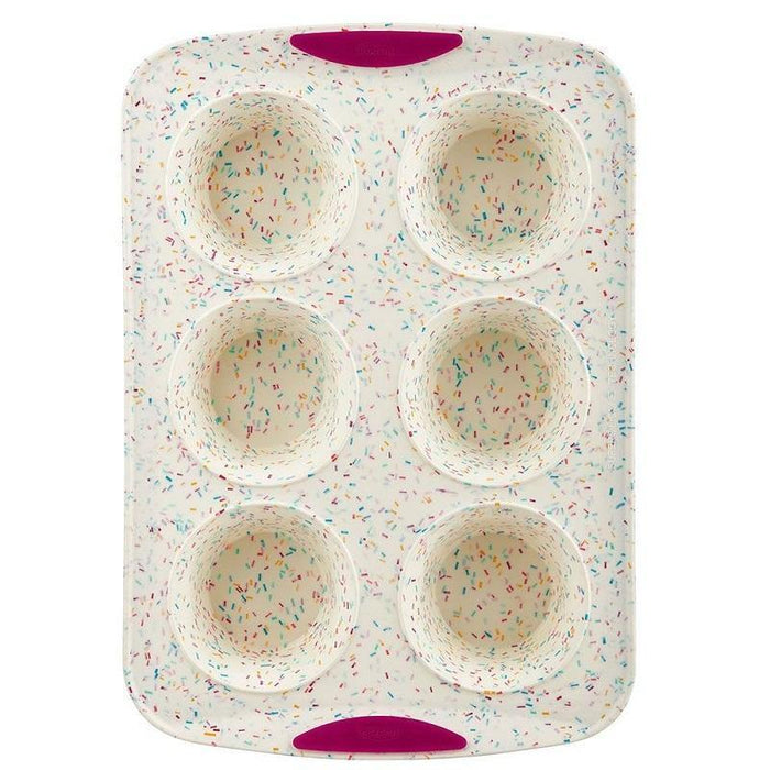 Trudeau Silicone 6 Cup Jumbo Muffin Tray - Faraday's Kitchen Store