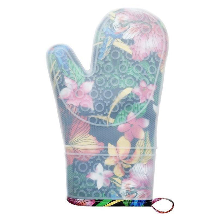 Two Lumps of Sugar Hibiscus Silicone Mitt - Faraday's Kitchen Store