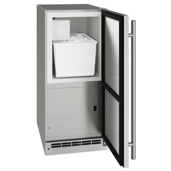 Uline 15" Outdoor Ice Maker with Reversible Hinge, Stainless Steel, 115v