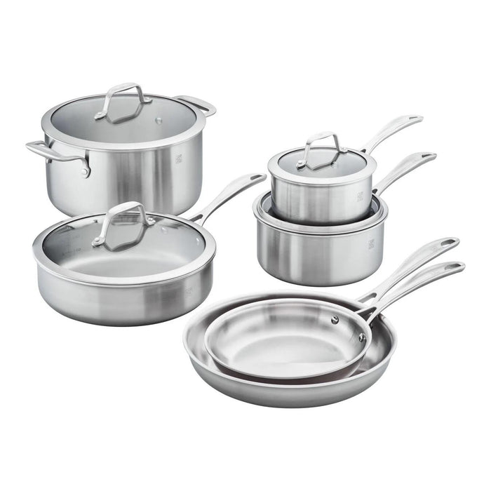 Zwilling JA Henckels Spirit Tri-ply 10-Pc Stainless Steel Cookware Set