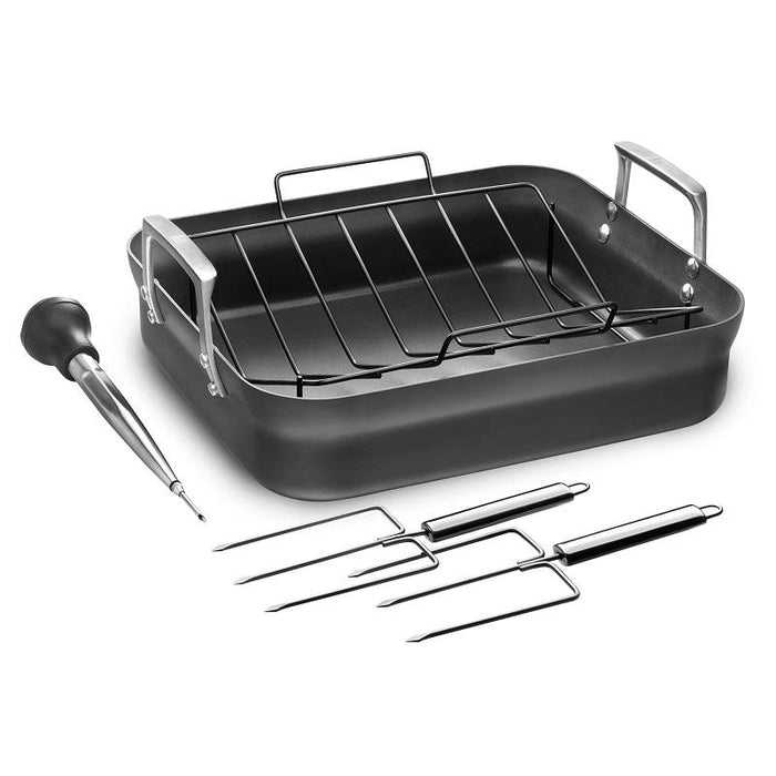 Zwilling Motion Ultra Durable 16" x 14"  Nonstick Roaster with Tools