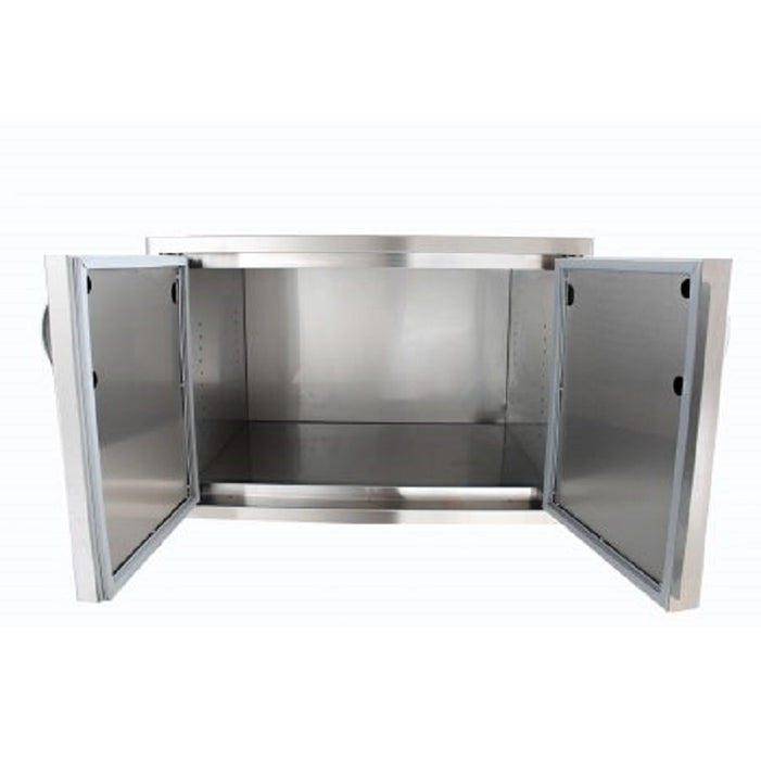 Blaze 32 1/4" Stainless Steel Enclosed Dry Storage Cabinet with Shelf